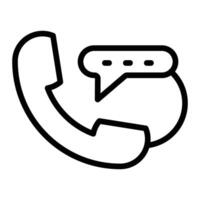 Hotline Line Icon Design vector