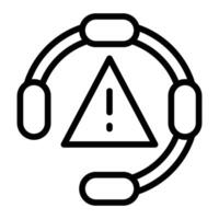 Trouble Support Line Icon Design vector