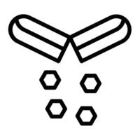 Nanocapsule Line Icon Design vector