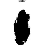 Qatar blank outline map design vector