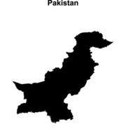 Pakistan blank outline map design vector