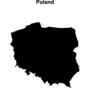 Poland blank outline map design vector