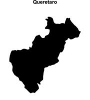 Queretaro outline map vector