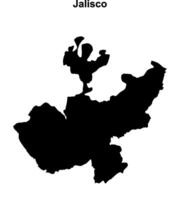 Jalisco outline map vector