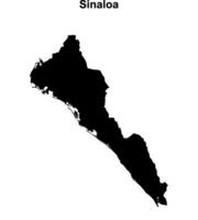 Sinaloa outline map vector