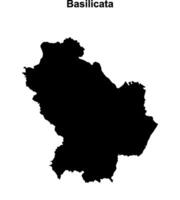Basilicata outline map vector
