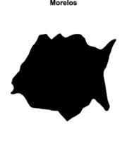 Morelos outline map vector