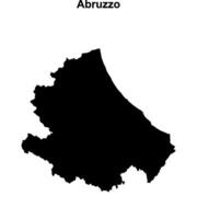 Abruzzo outline map vector
