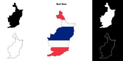 buri RAM provincia contorno mapa conjunto vector