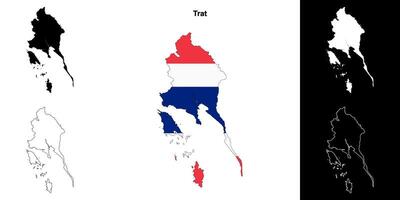 trat provincia contorno mapa conjunto vector