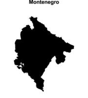 Montenegro blank outline map design vector