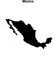 mexico blanco contorno mapa diseño vector