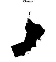 Oman blank outline map design vector