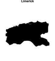 Limerick outline map vector