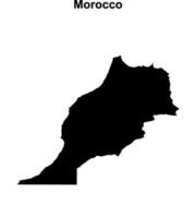 Morocco blank outline map design vector
