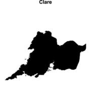 Clare outline map vector