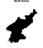 North Korea blank outline map design vector