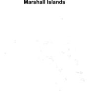 Marshall Islands blank outline map design vector
