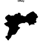 Offaly outline map vector