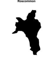 Roscommon outline map vector