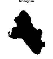 Monaghan outline map vector