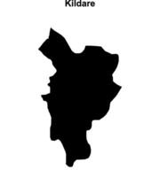 Kildare outline map vector