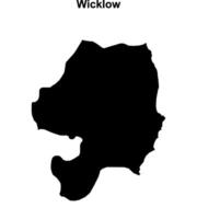 Wicklow outline map vector