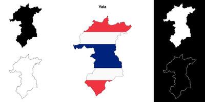 yala provincia contorno mapa conjunto vector
