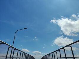 street view on the flyover with safety wire on two sides photo