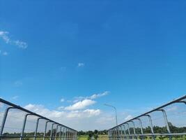 street view on the flyover with safety wire on two sides photo