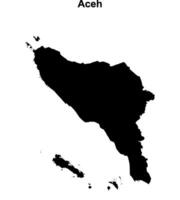 Aceh outline map vector