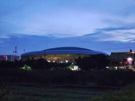 view of the UMS Edupark building at dawn in Surakarta, Indonesia photo