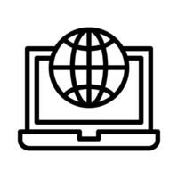 computer network icon or logo illustration outline black style vector