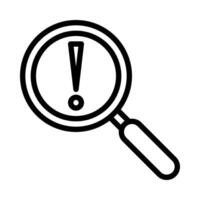 Problem icon or logo illustration outline black style vector