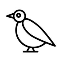 Bird icon or logo illustration outline black style vector