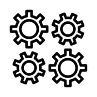 proceso icono o logo ilustración contorno negro estilo vector