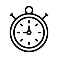 Timer icon or logo illustration outline black style vector