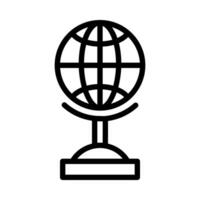 globe icon or logo illustration outline black style vector