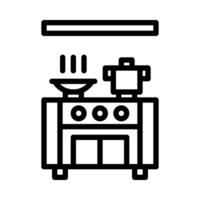 Cocinando icono o logo ilustración contorno negro estilo vector