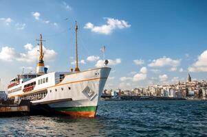 Classic passenger ferries, one of the symbols of Istanbul photo