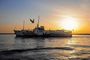 Classic passenger ferries, one of the symbols of Istanbul photo