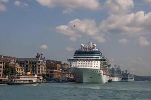 Classic passenger ferries, one of the symbols of Istanbul photo