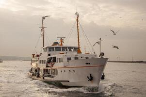 Classic passenger ferries, one of the symbols of Istanbul photo