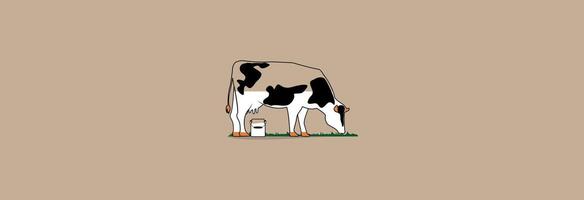 Farm milk logo. vector