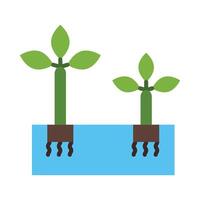 Hydroponics Icon Design vector