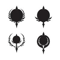 Set of Four Minimalist Logos with Oval Design, Embodying Modernity and Sophistication in Black and White vector