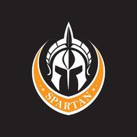 A Bold Spartan Logo Symbolizing Strength, Protection, and Fearless Resolve On Black Background vector