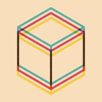 Geometric object with riso print effect. . Graphic element for fabric, textile, clothing, wrapping paper, wallpaper, poster. Graphic element. Perfect For your own decoration or design vector