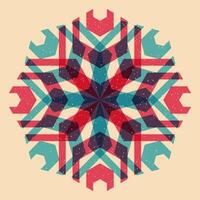 Geometric object with riso print effect. . Graphic element for fabric, textile, clothing, wrapping paper, wallpaper, poster. Graphic element. Perfect For your own decoration or design vector