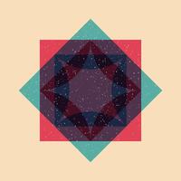 Geometric object with riso print effect. Graphic element for fabric, textile, clothing, wrapping paper, wallpaper, poster. Graphic element. Perfect For your own decoration or design vector